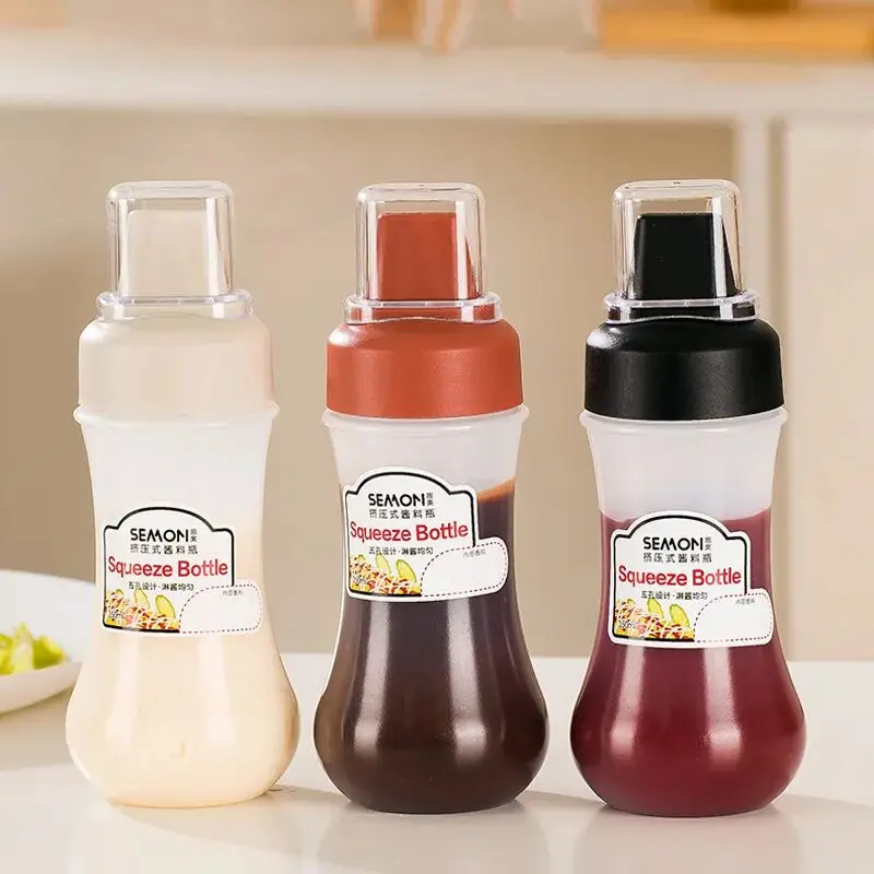 

3Pcs Sauce Bottles 5 Hole Plastic Squeeze Bottle Honey Dispenser Syrup Ketchup Bottle Olive Oil Spray Bottle Kitchen Gadgets