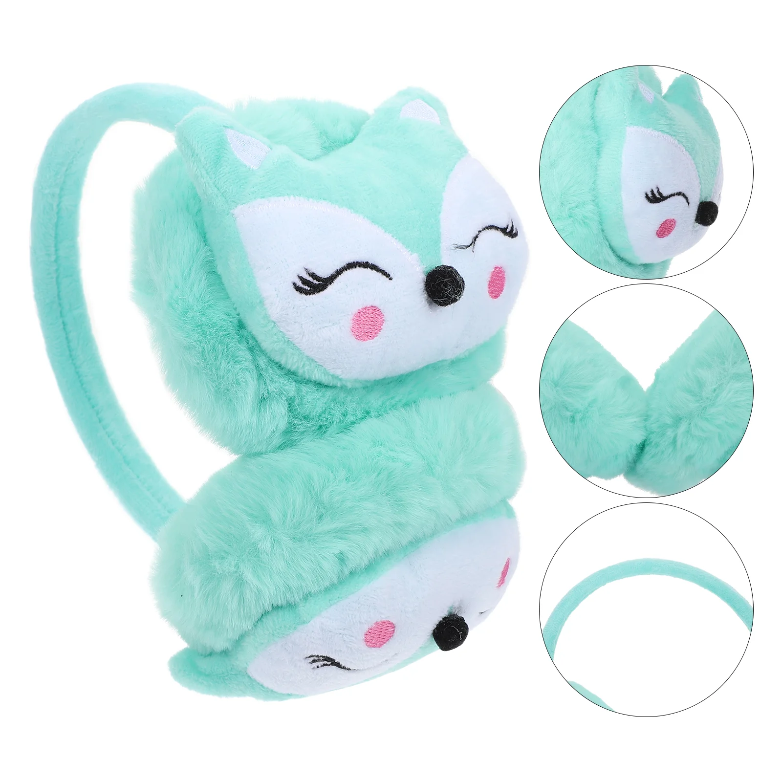 

Foldable Ear Protector Earflap Headband Plush Winter Earmuffs Winter Ear Protector Warm Ear Covers for Kids Rabbit Ear Warmer