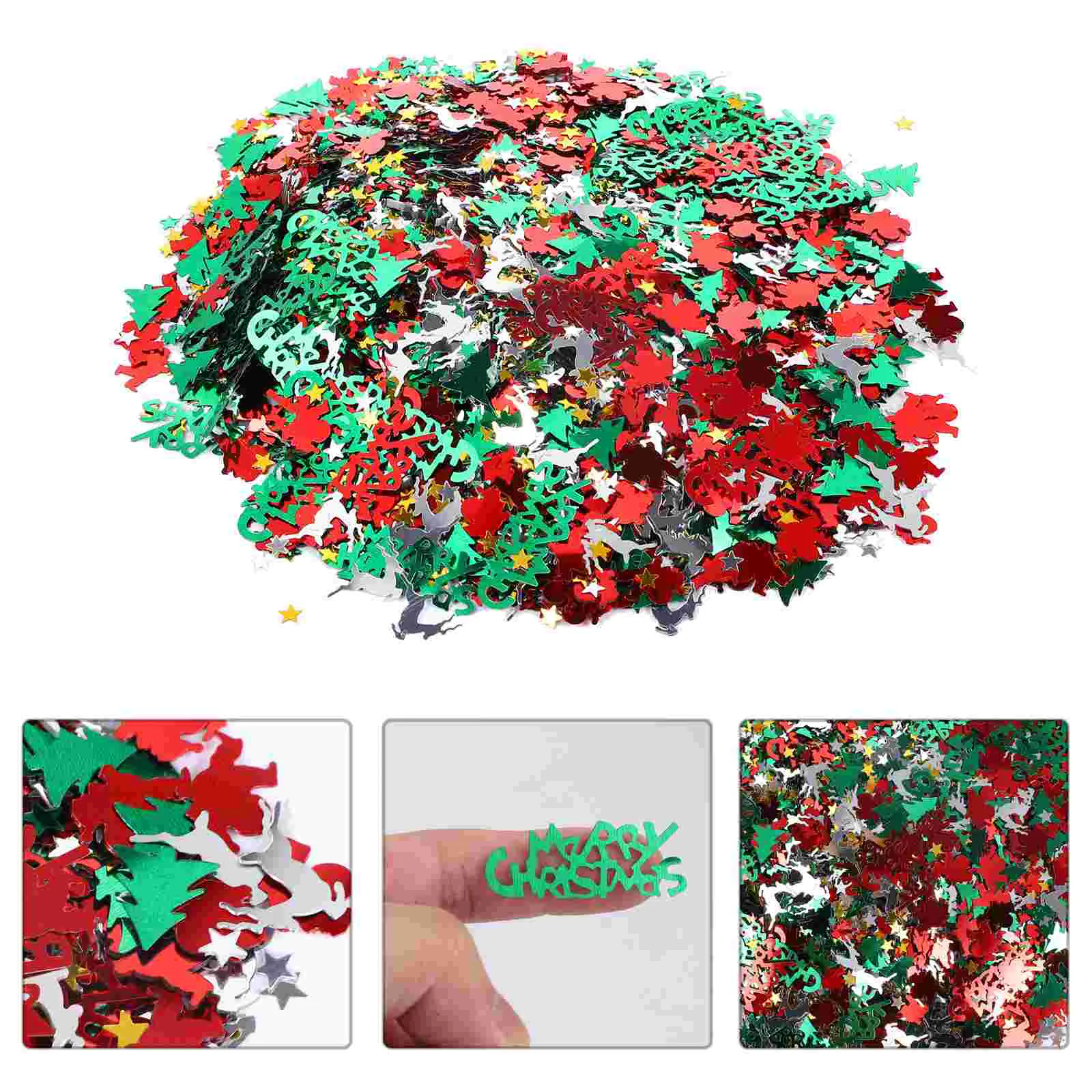 

Christmas Table Party Tree New Year Foilsnowflake Mix Bright Holiday Decorations