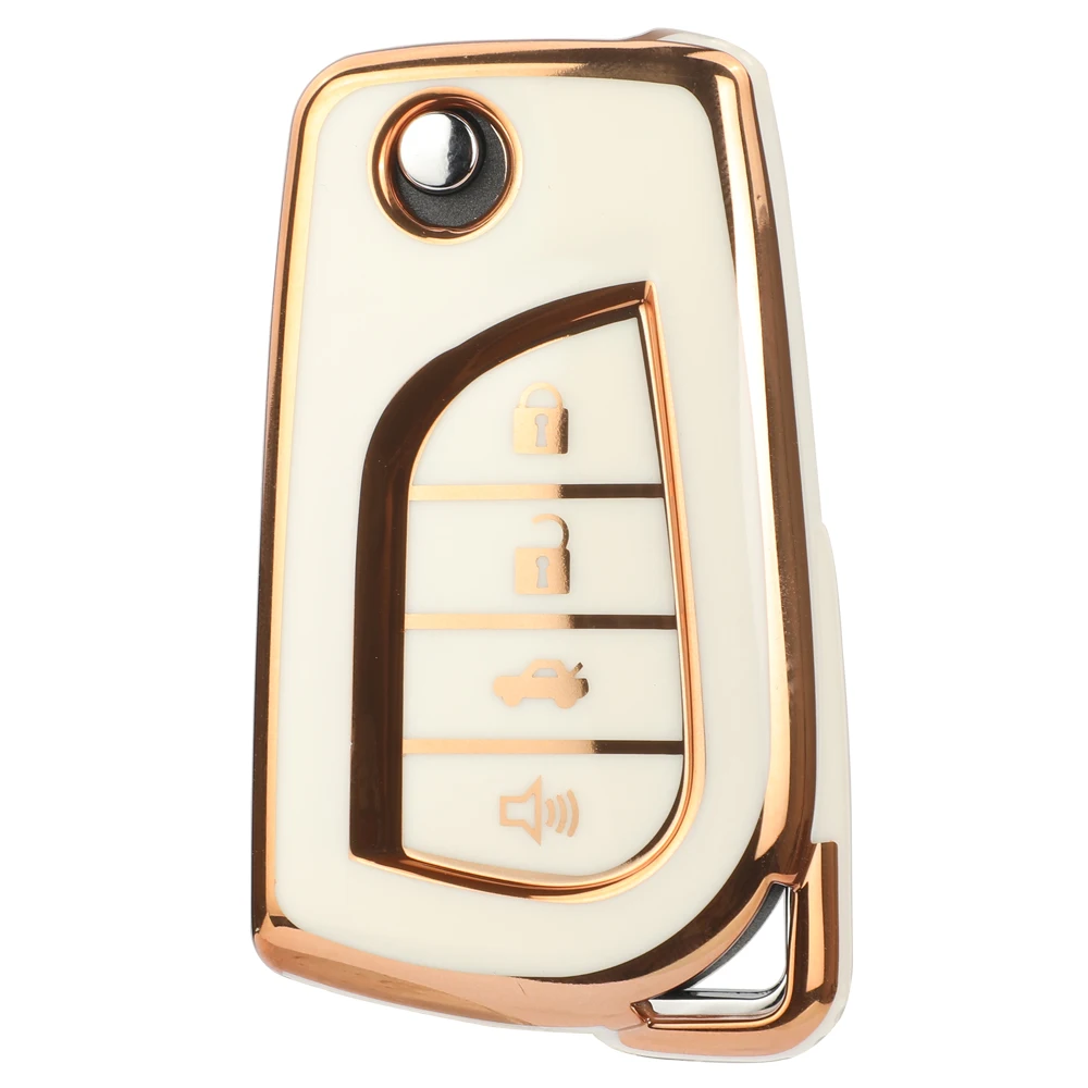 Jingyuqin 4BTN мягкий чехол из ТПУ для дистанционного ключа автомобиля FOB Toyota Hilux Corolla