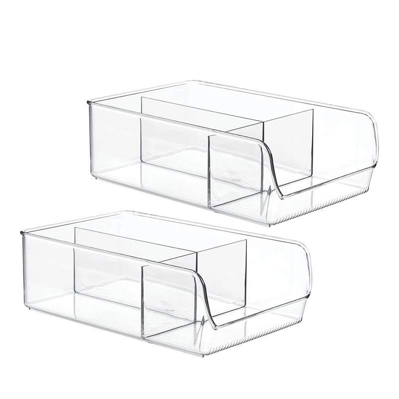 

Pantry Organization And Storage Set Of 2-Kitchen Organization-Snack Organizer Bins For Pantry & Home Organization