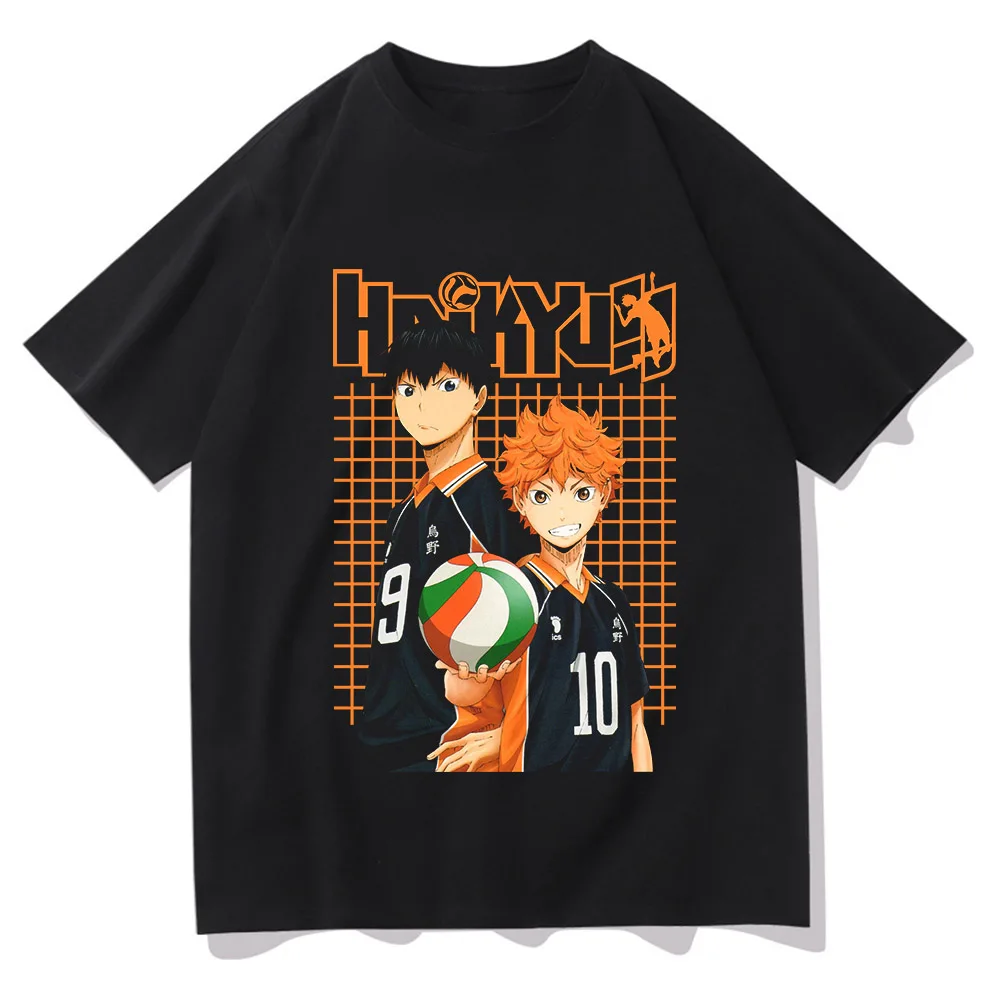 

New Haikyuu T-Shirts Volleyball Anime Print Streetwear Sports Fashion Pure Cotton Oversized T Shirt Harajuku Tees Tops Men Women