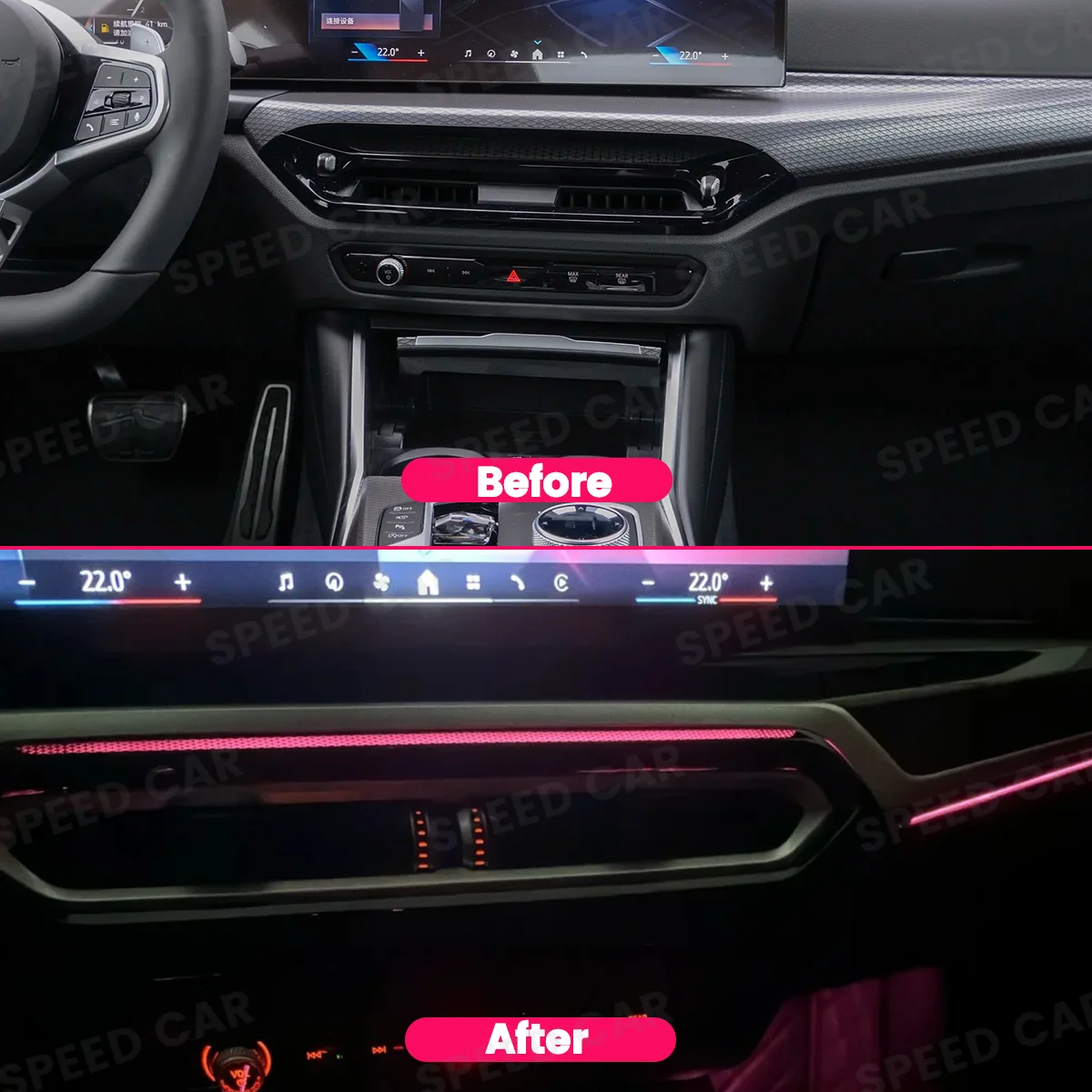 Фото Светодиодные вентиляционные решетки для BMW 2023+ G20 G22 G80 G82 I3 I4 M3 M4, 11 цветов, совместимые с различными моделями №3