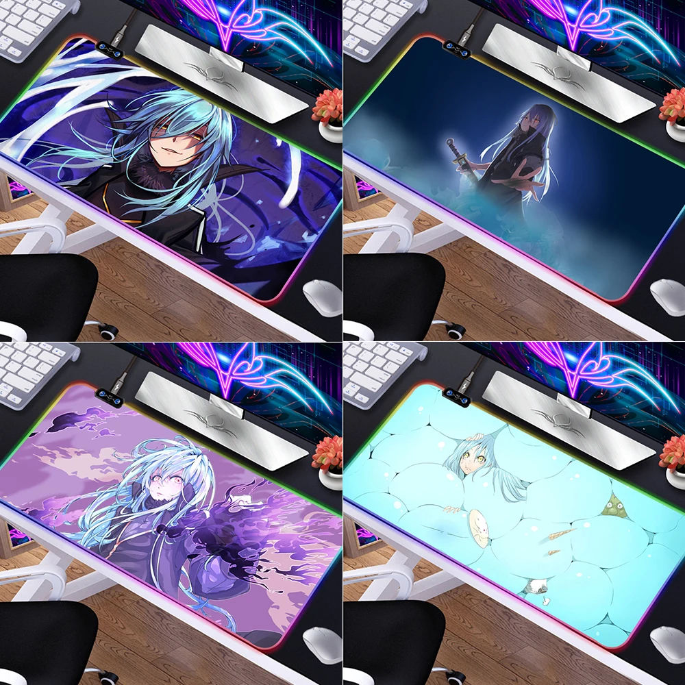 

Pattern That Time I Got Reincarnated as a Slime Gaming Mouse Pad PC Laptop Gamer RGB Mousepad Anime Antislip Keyboard Desk Mat