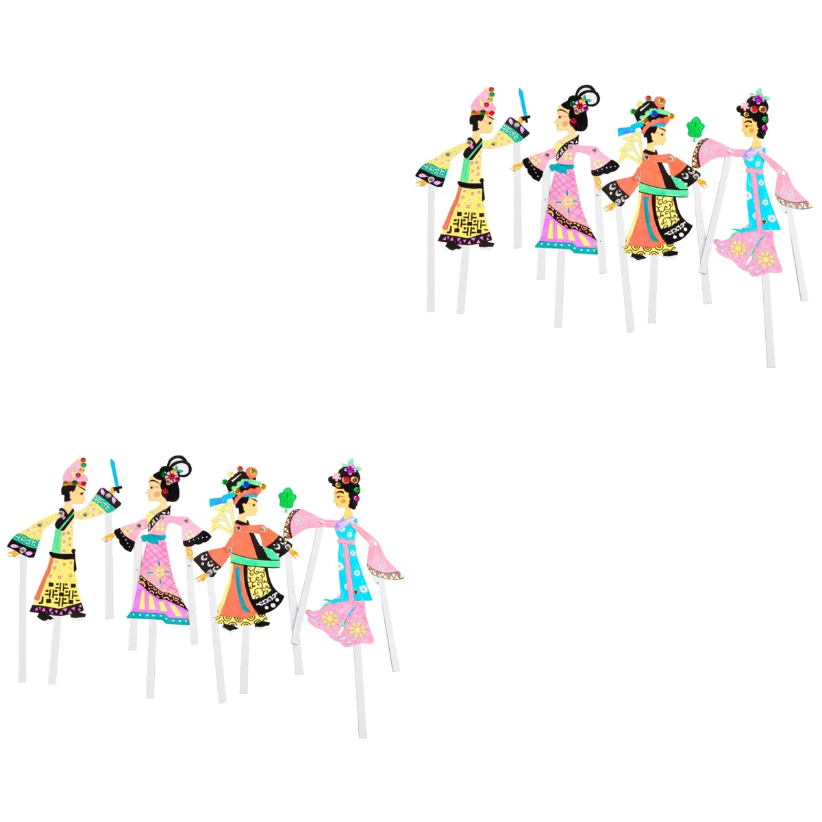

8 шт., традиционные китайские игрушки-куклы «Тени», Китайская традиционная культура, игрушки «сделай сам» (случайный стиль)