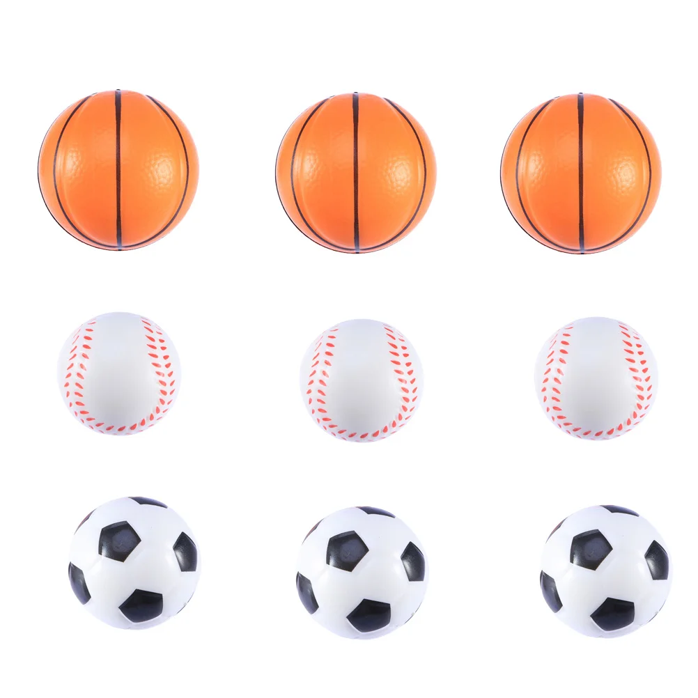 

9pcs 6.3cm PU Kids Balls Foaming Balls Bouncy Fidget for Kids Children