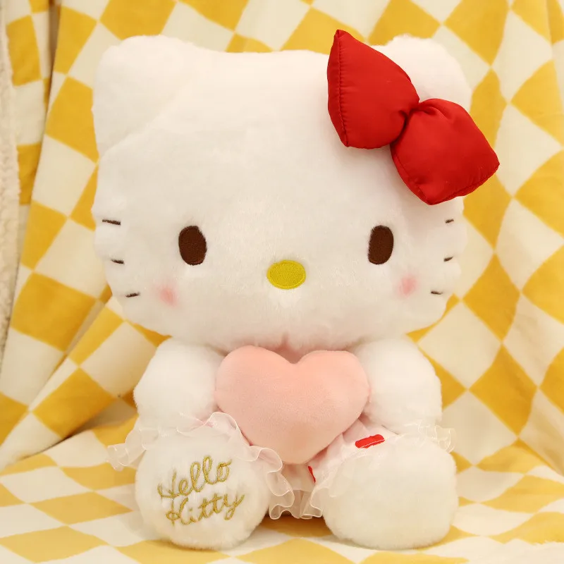 

Kawaii Sanrio Plushie Hello Kitty Things Plush Toy Cupid Style Cartoon Cute Stuffed Animals Anime Doll Pillow Birthday Gift Girl
