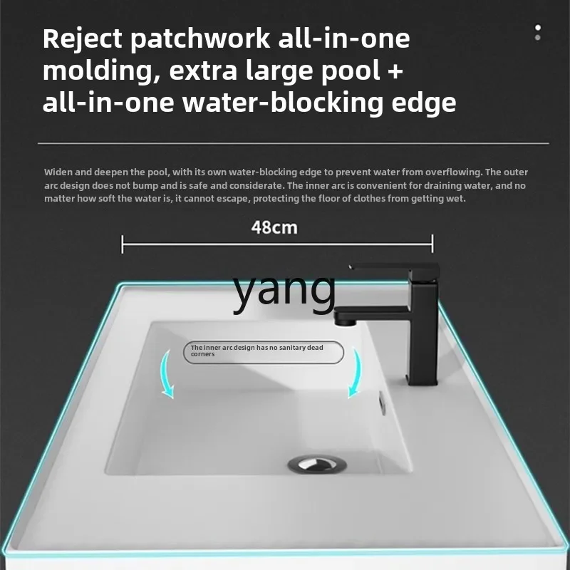 LH микрокристаллический камень ощущение кожи встроенный одинарный умывальник