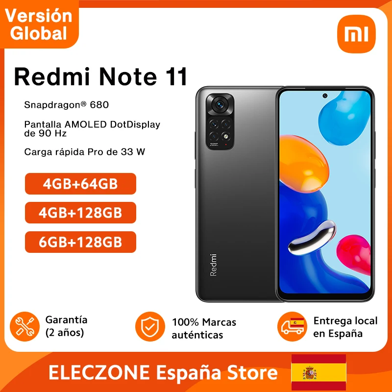 Смартфон Xiaomi Redmi Note 11 4G Snapdragon 680 90 Гц AMOLED дисплей камера 50 МП 5000 мАч 33 Вт двойные