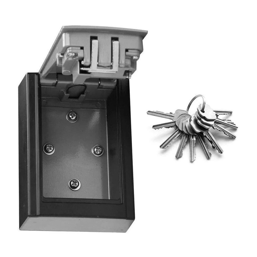 

Lockable Portable Key Jewelry Case Coin Tray 4-digit Safe Box Container