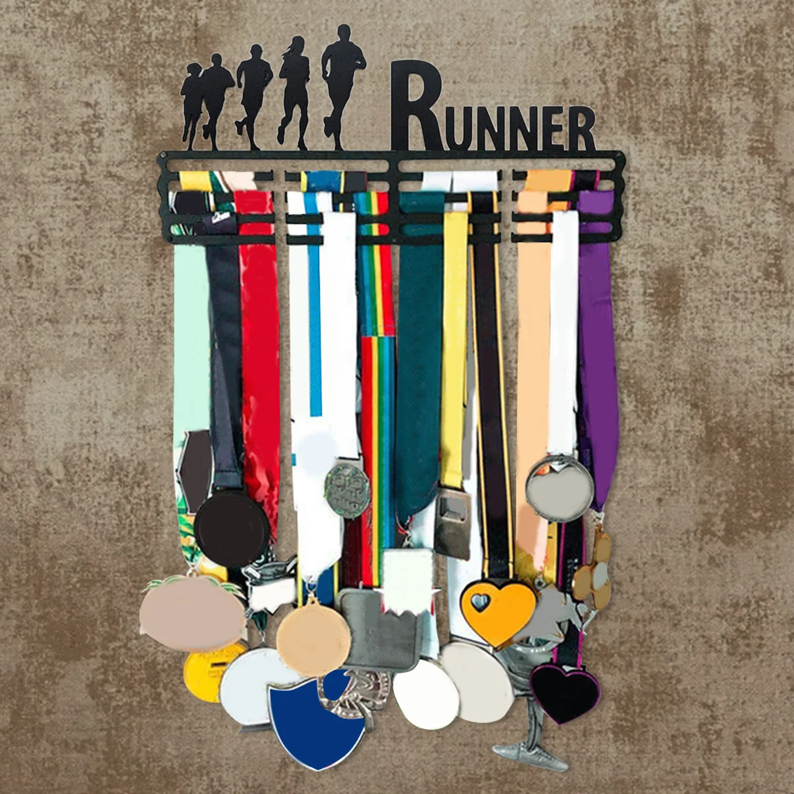 

Gold Pendant Hook Decoration Metal Wall Arts Decorolder Hooks Organizer Rack Wall Glass Ornament Flower Arched Crystal Curtain