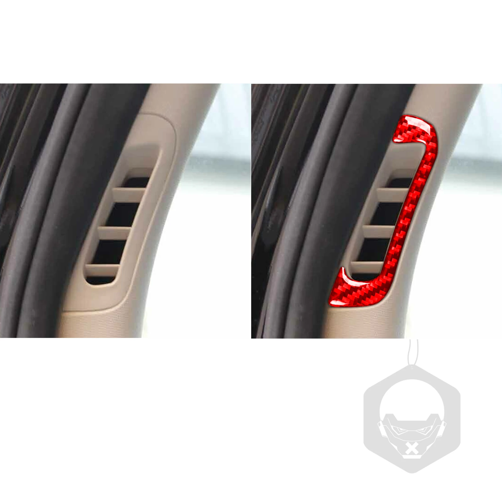 Для Dodge Durango 2014-2020 для Jeep Grand Cherokee 12-21 углеродное волокно а-столб решетка