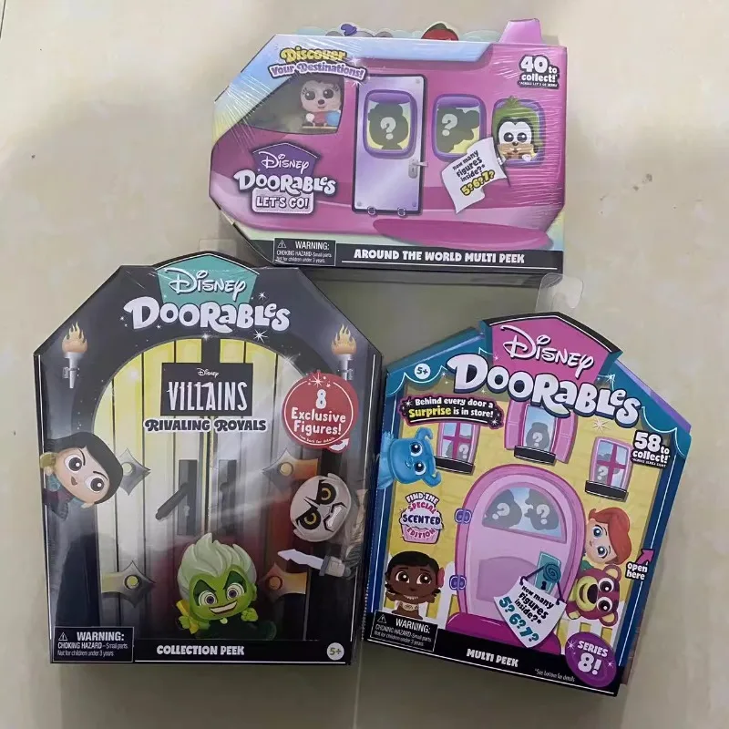 Фото Аниме-фигурки Disney Doorables: Злодейки со стеклянными глазами, кавайные куклы, игрушки-сюрпризы в закрытых коробках, коллекционные мультяшные модели, подарки для мальчиков и девочек №1