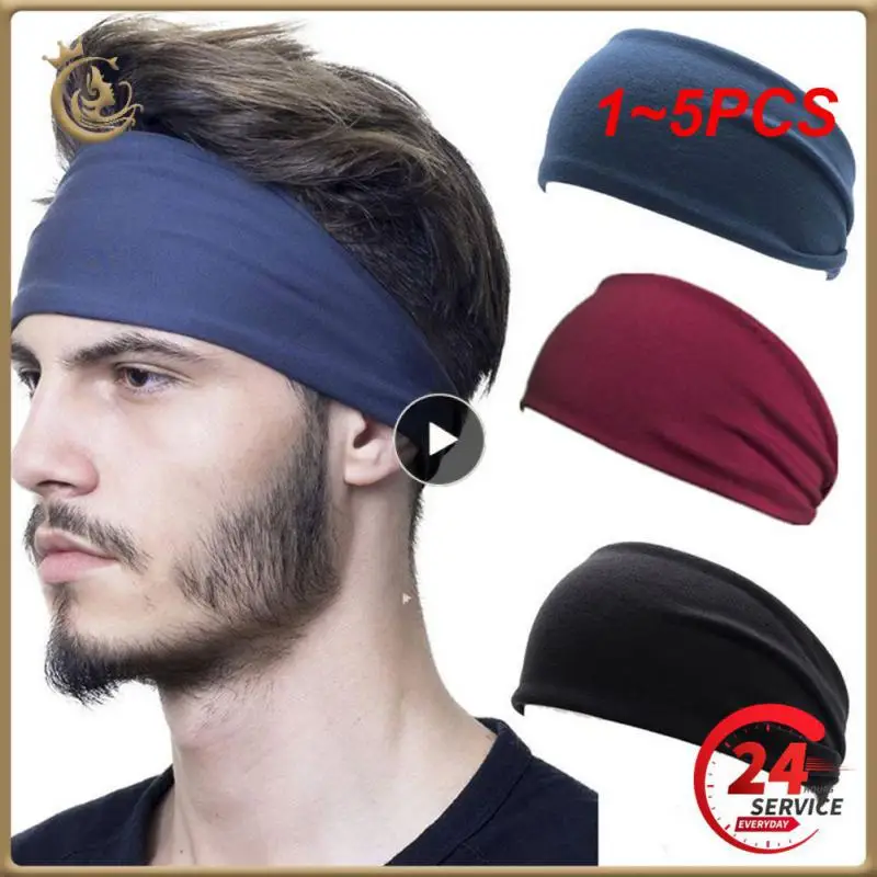 

1~5PCS Women Solid Color Elastic Hair Bands Yoga Headband Fashion Turban Makeup Hair Hoop Vintag Headwrap Hair Accessories