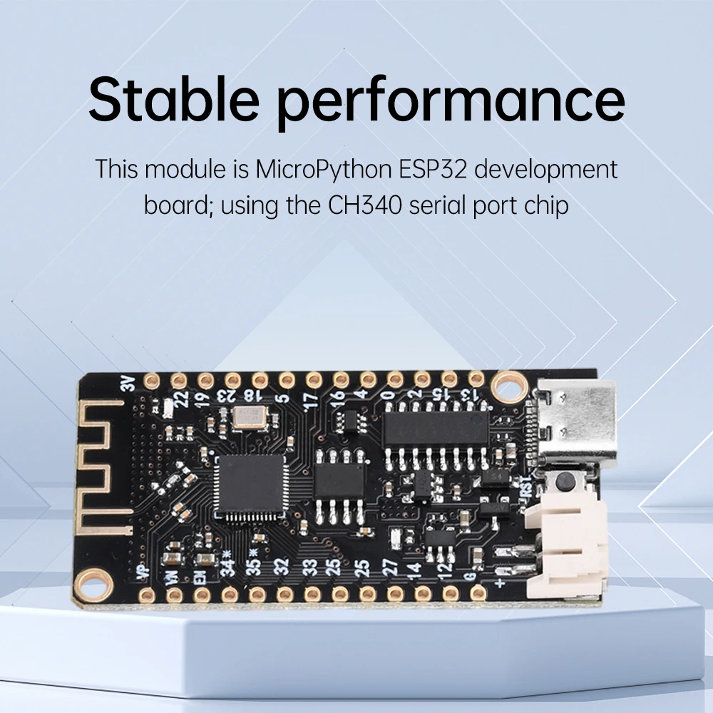 ESP32 Lite V1.0.0 WiFi Bluetooth Макетная плата Антенна ESP-32 REV1 CH340G MicroPython 4 МБ Type-C USB для Arduino