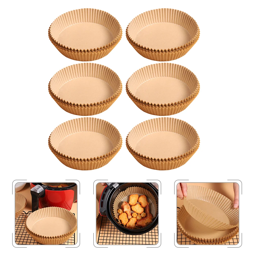 

50 Pcs Oven Liner Mat Airfryer Parchment Liners Round Paper Liner Air Fryer Liner Liners Air Fryers Oven Liner Baking Paper Pads