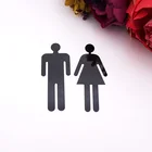 Унитаз мужской, Женский акриловый знак, 3d зеркало, украшение для дома, 1 комплект