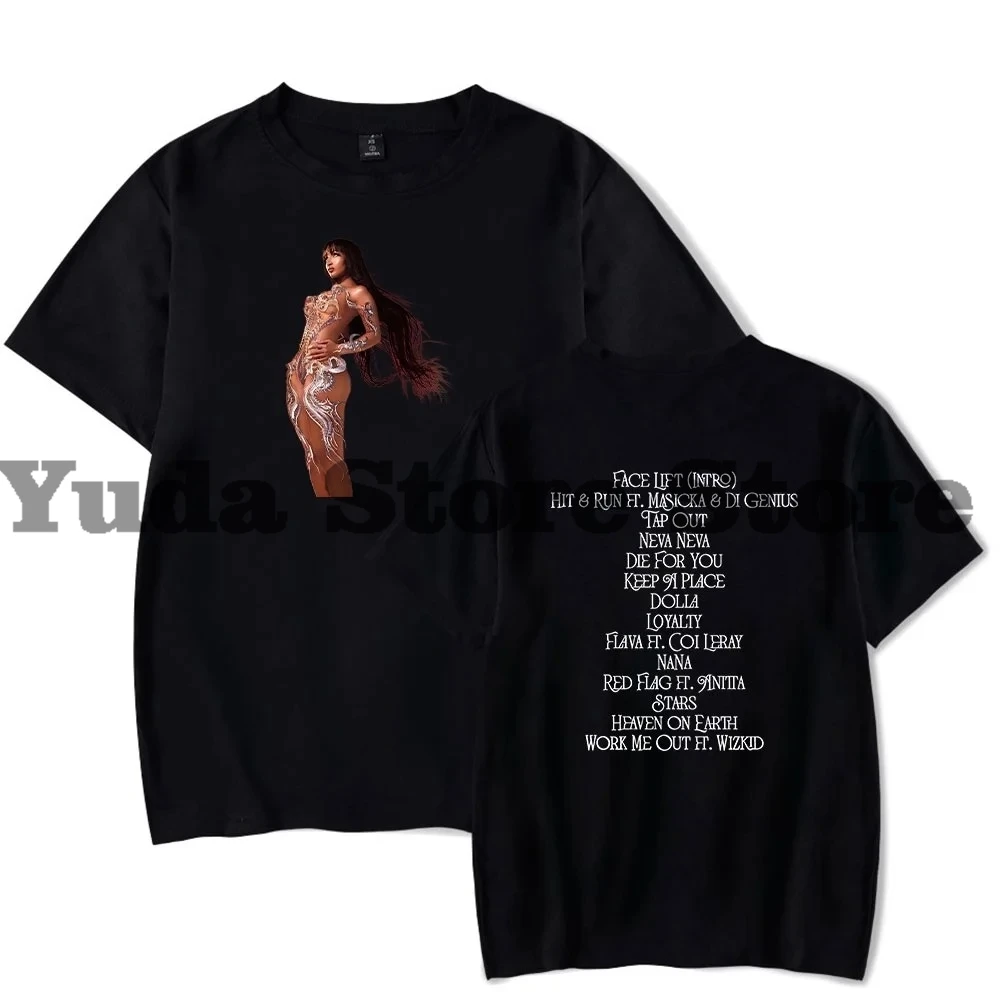 Shenseea Tour Never Gets Late Here Tracklist Merch Летняя повседневная футболка с короткими рукавами