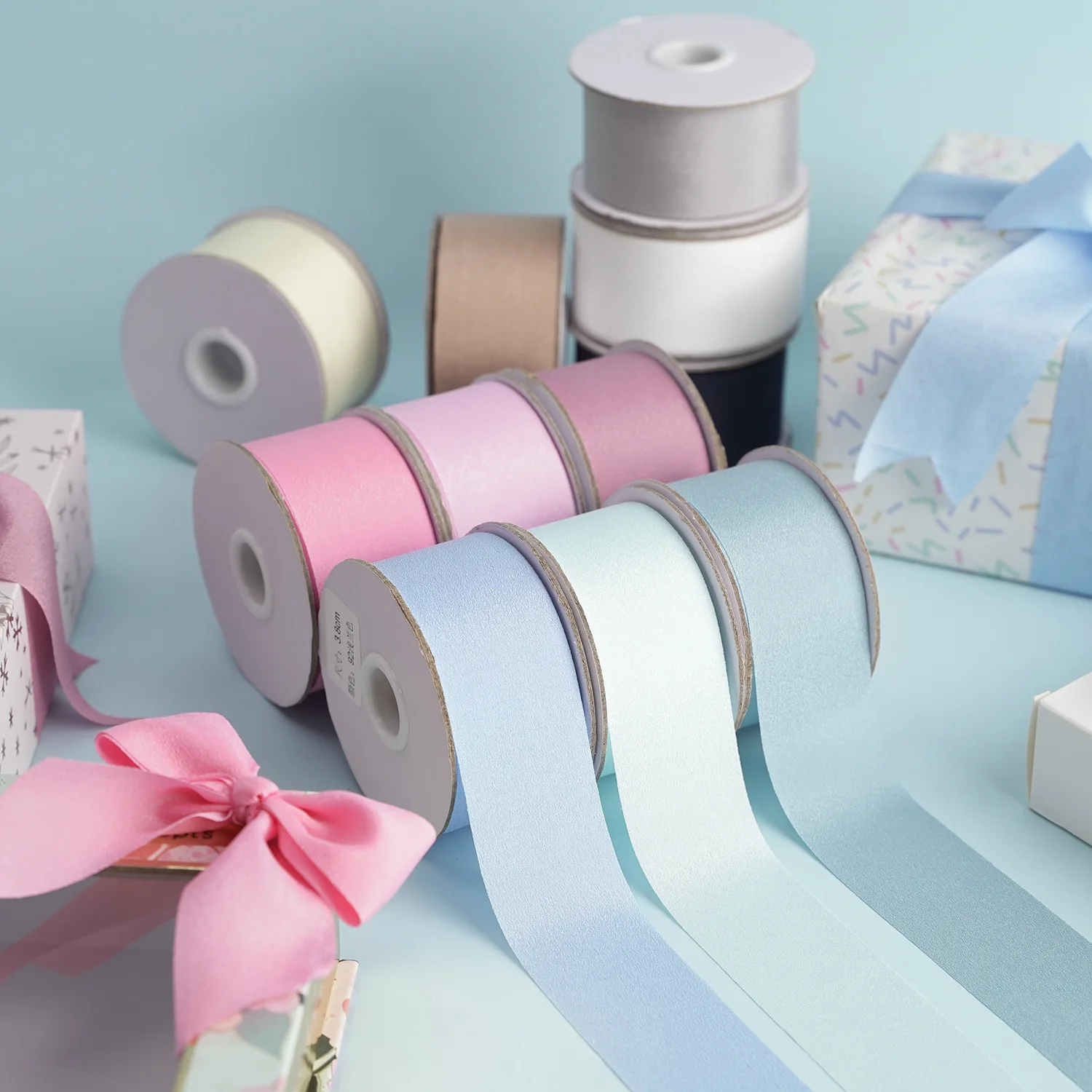 

25Yd Luxury Shimmer Ribbon Satin Ribbon for Gift Wrapping,Flower Bouquet,Wedding and Bridal Favor,Holiday Decor,Crafts and Bows