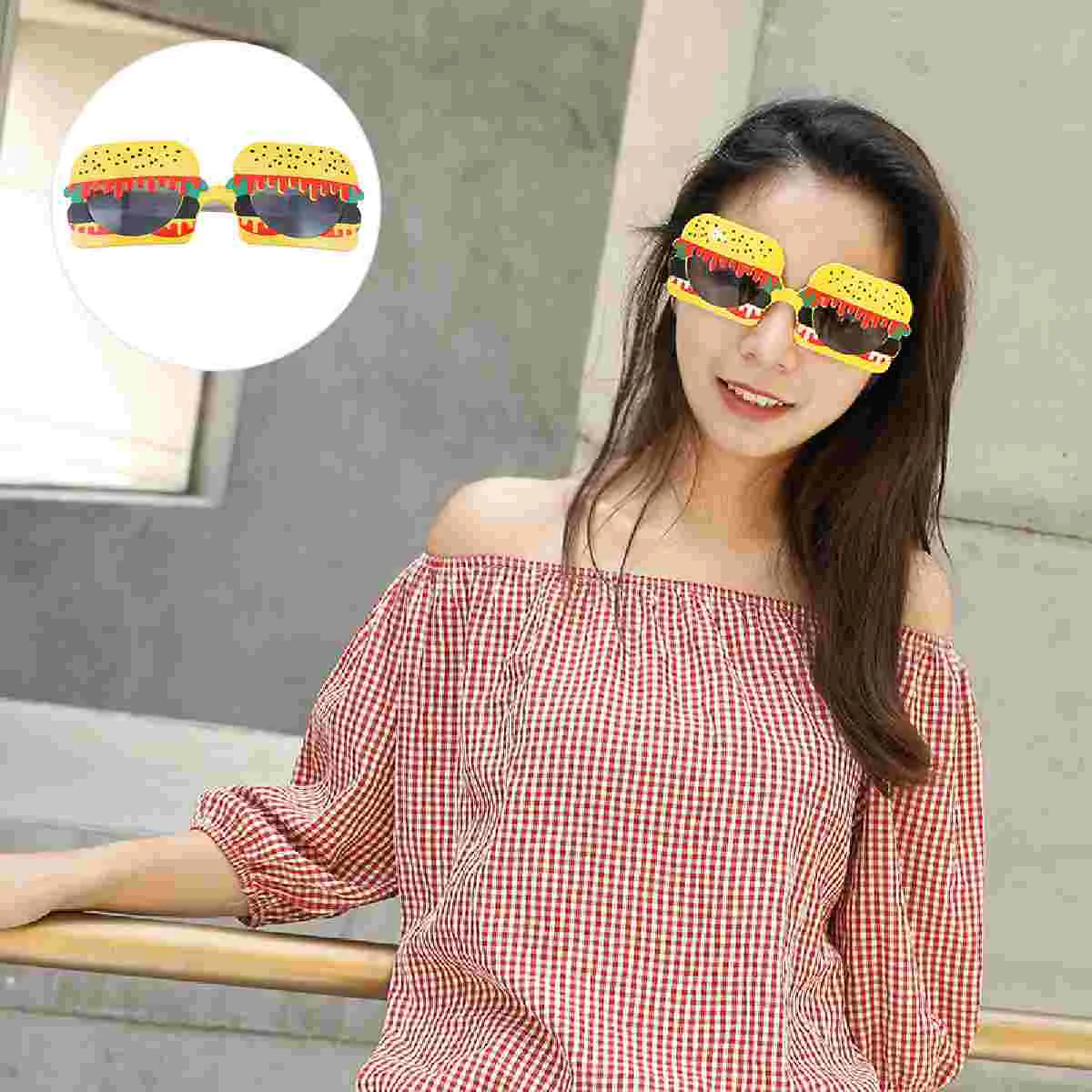 2 шт. солнцезащитные очки-гамбургеры реквизит для фотосессии вечеринки оправа