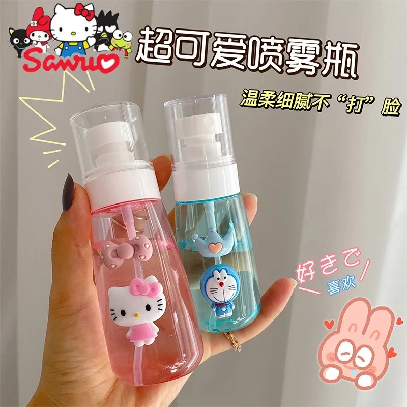 

1Set Sanrio Melody Kuromi Hello Kitty Cinnamoroll Pochacco Portioning Travel Portable Spray Bottles Watering Cans Spray Bottles
