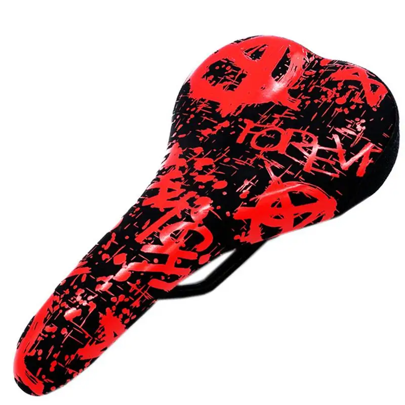 

26.5x14x3cm Road Bike Mountain Bike Saddle Bicycle Comfortable Arc Bow Seat Cushion Breathable Black Red For Outdoor Cycling