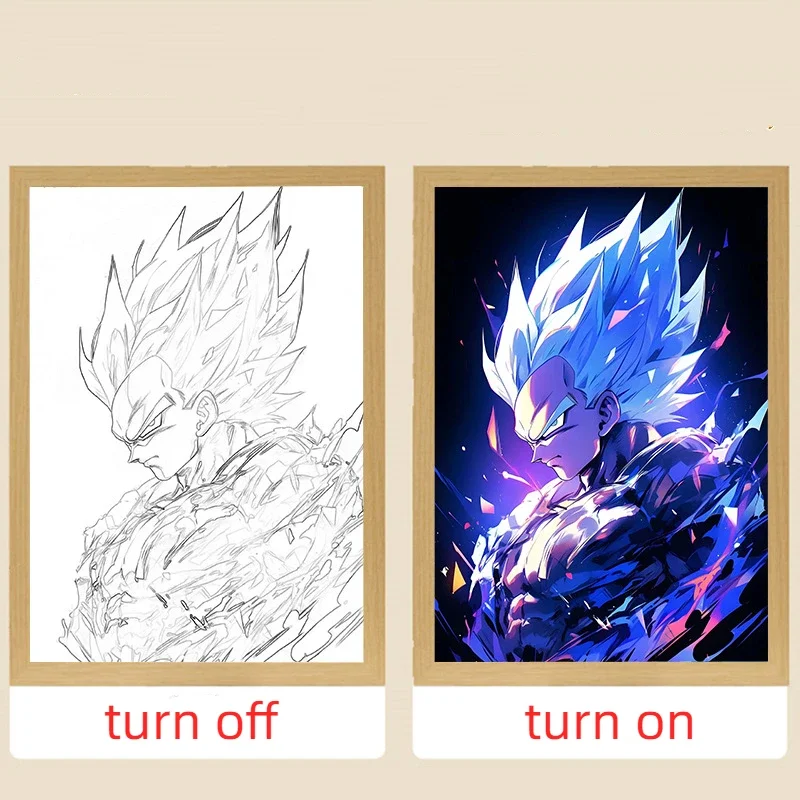 Аниме Фигурка Дракона Гоку Вегета Светодиодный Ночник Фоторамка Декор Для