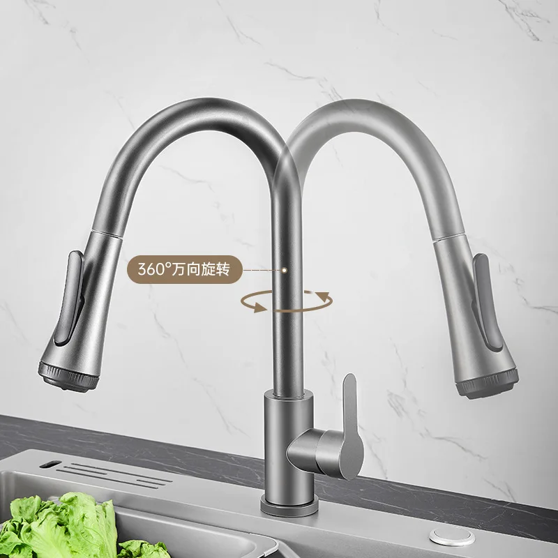 Выдвижной Смеситель для кухонной раковины универсальный Телескопический