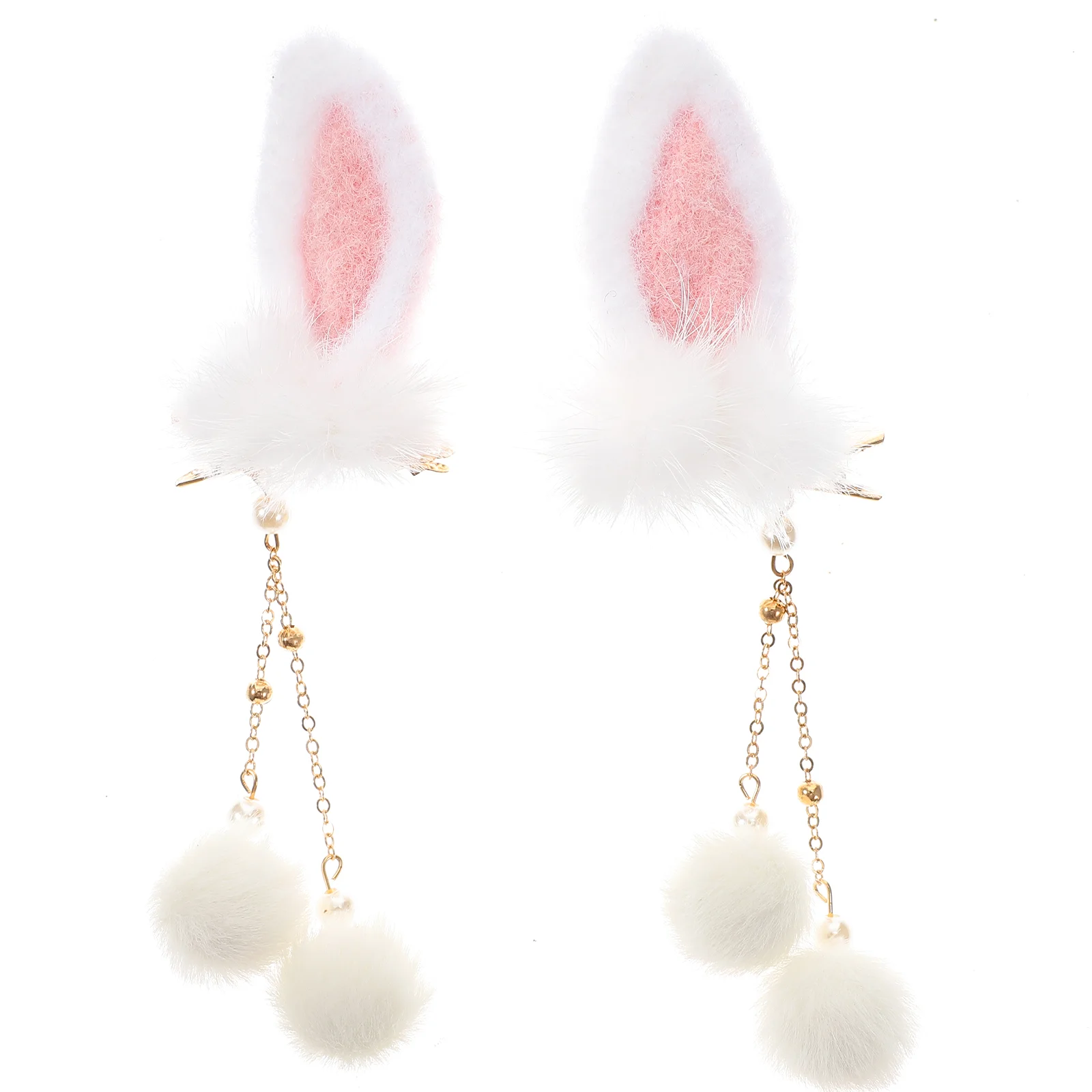 

1 Pair Hair Clips Rabbit Dangle Tassel Hair Clips Hair Accessories