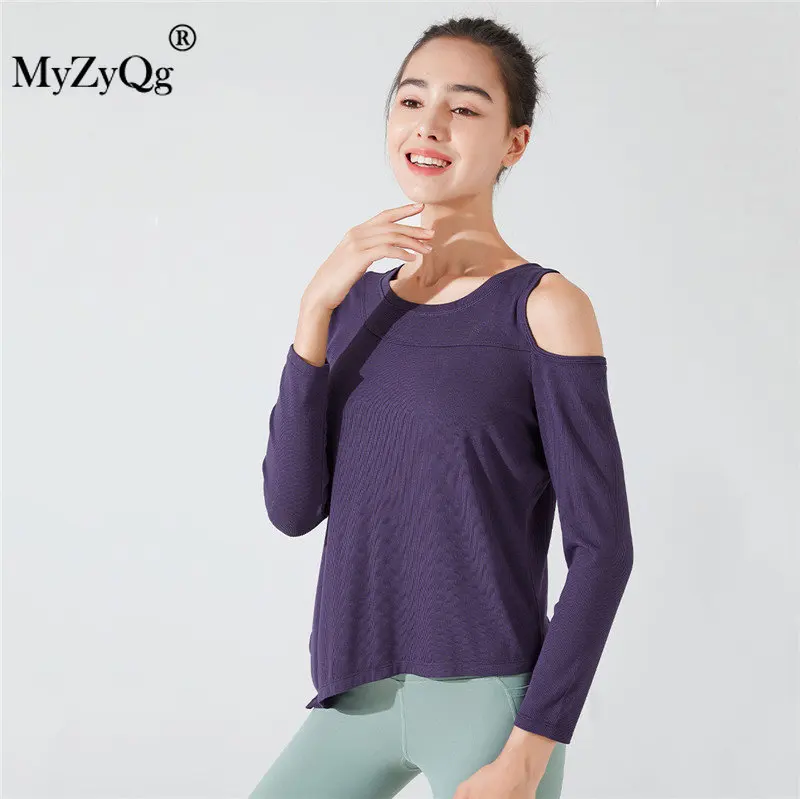 MyZyQg осенне-зимние новые спортивные футболки с длинным рукавом для фитнеса и Йоги Повседневные женские топы для бега одежда MyZyQg осенне-зимние новые спортивные футболки с длинным рукавом для фитнеса и Йоги Повседневные женские топы для бега одежда