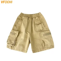 vfochi boys shorts cotton 6 12y kids clothes for teenagers childrens clothing summer pull on cargo short for boy casual pants