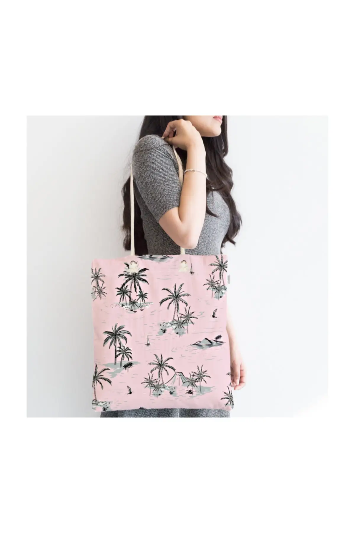 

Женская пляжная сумка-тоут на молнии с цифровым принтом