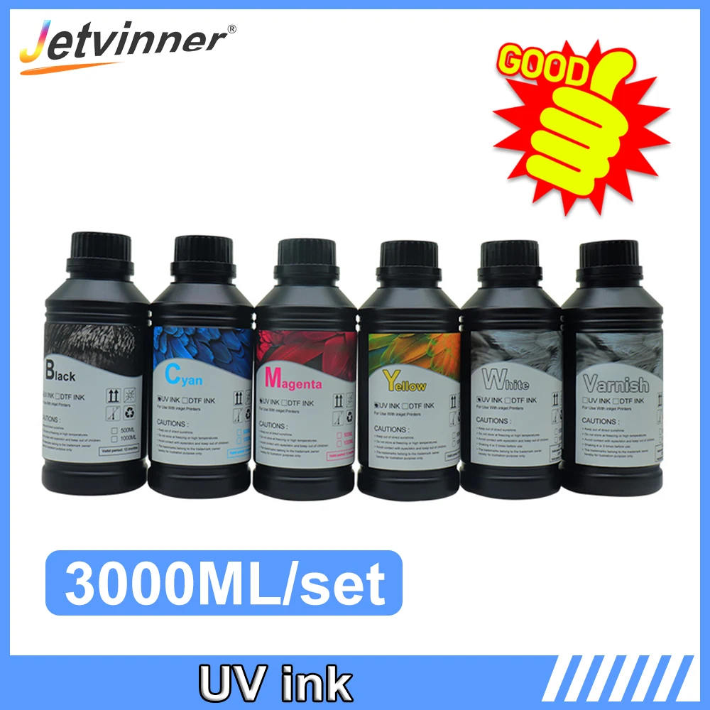 500ML UV Ink UV Flatbed Printer Universal UV Ink For DX4 DX5 DX6 DX7 TX800 XP600 For Epson R1390 R2000 L805 L800 L1800 Printer