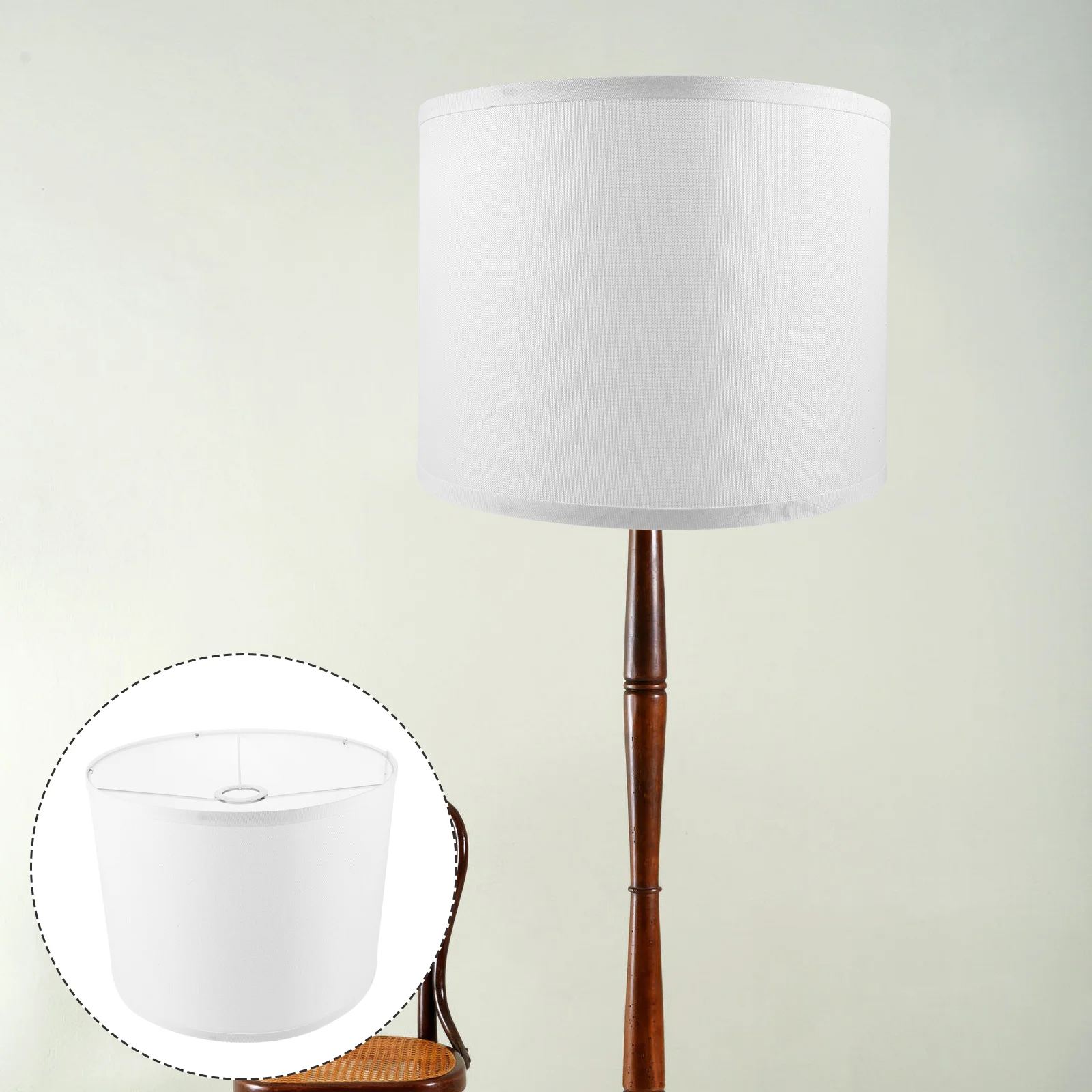 

Simple Practical Floor Lamp Lamp Reliable Floor Light Table Lamps White Drum Lampshade Lamp Shades for Home Bedroom Table Lamp