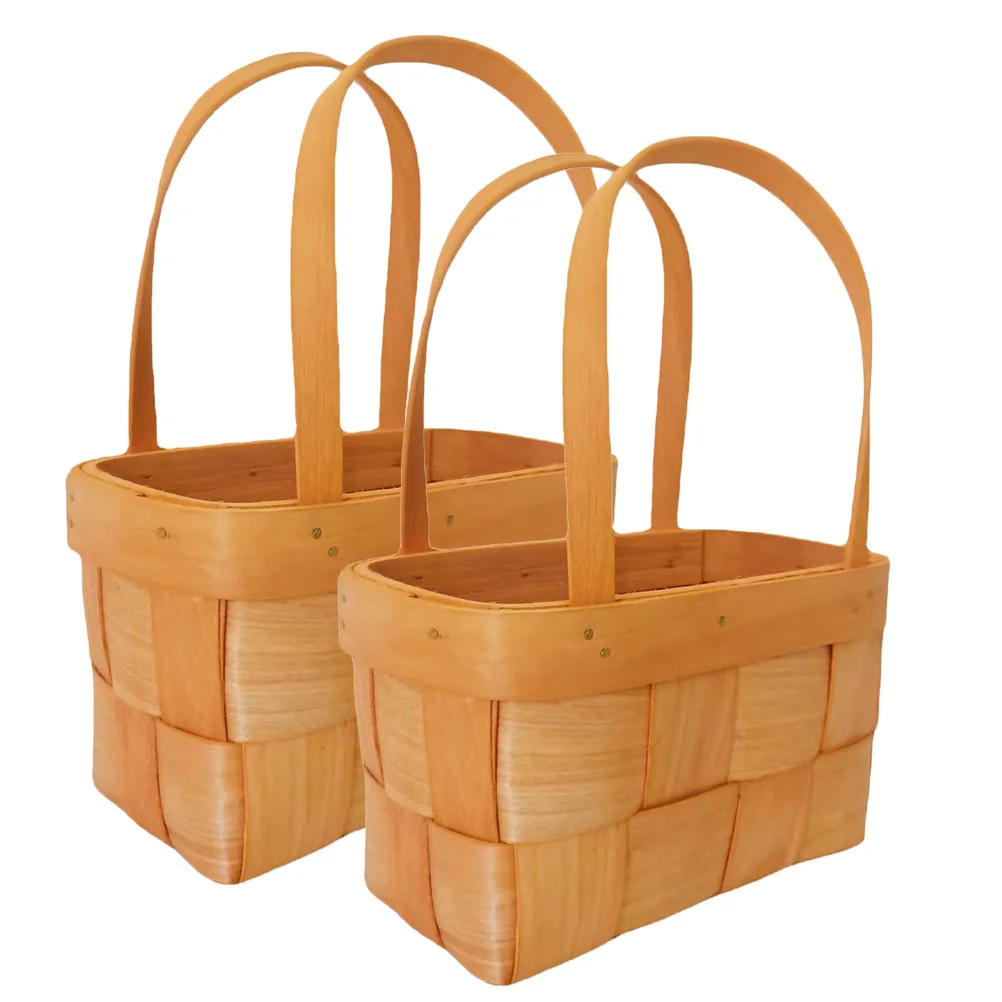 

Wooden Flower Basket Storage Baskets Organizing Toy Small Bohemian Woven Shelves