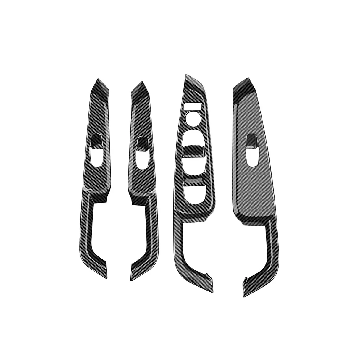 

LHD Car Carbon Fiber Window Glass Lift Button Switch Cover Trim Door Armrest Panel for KISKS E-Power