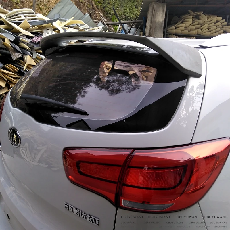 

Для Kia Sportage R 2011 2012 2013 2014 2015 ABS пластиковый Неокрашенный задний багажник губа багажника задний спойлер на крышу