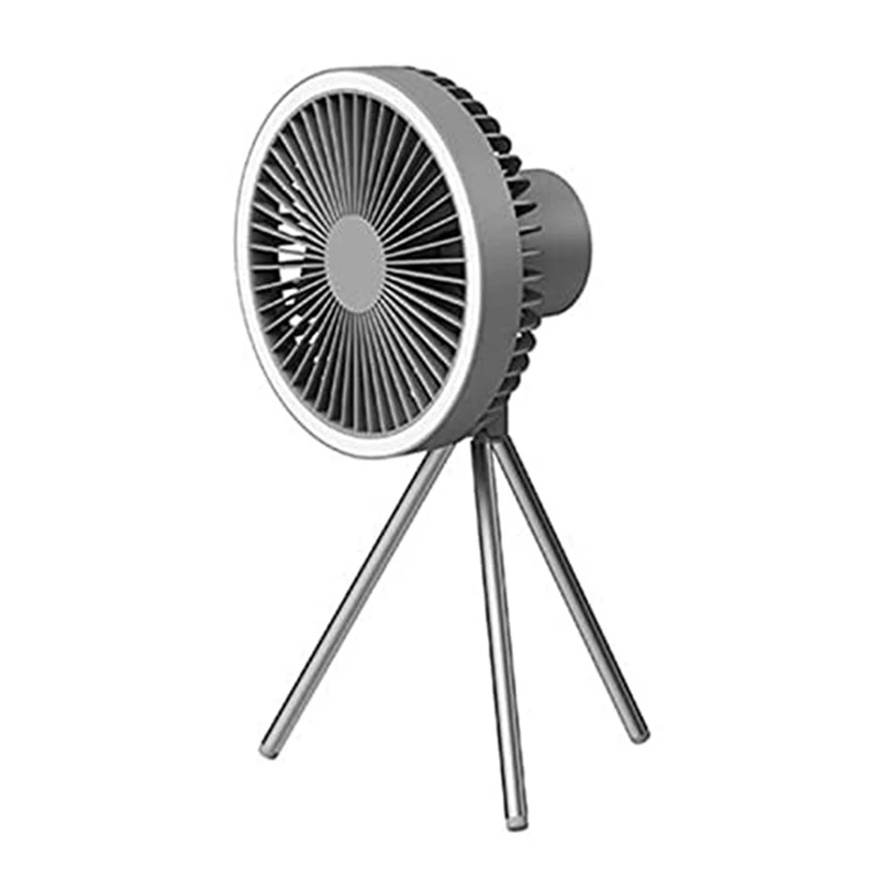 

Camping Fan With LED Lights,10000Mah Portable Tent Fan With Tripod,360 Degree Pivot Cooling Fan,For Camping,Travel