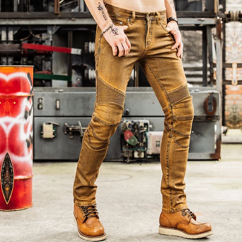 

Ветрозащитные мотоциклетные гоночные джинсы Uglybros с покрытием, мужские защитные бриджи для езды на дороге и мотоцикле