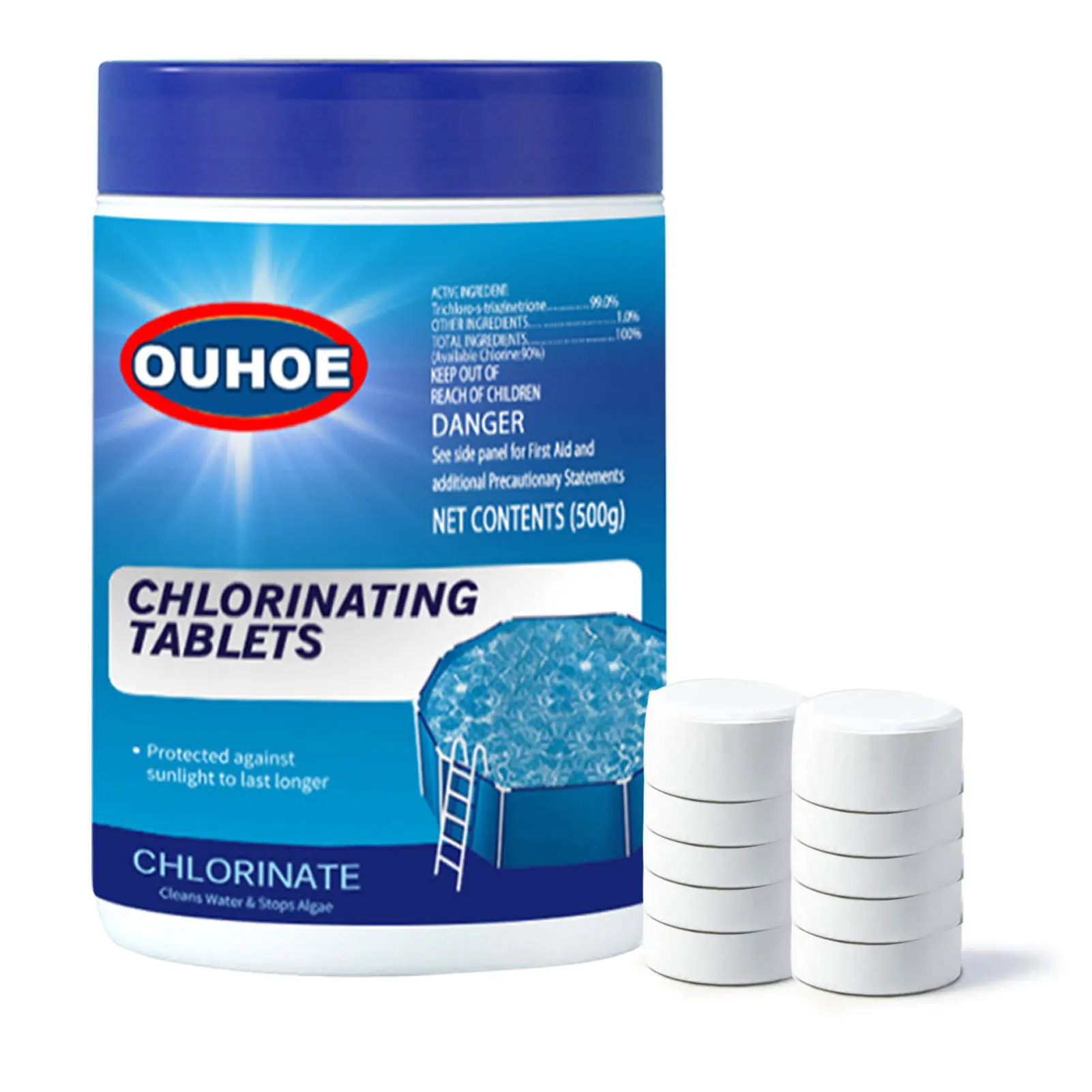 

Chlorine Tablets For Pool Chlorinating Tablets For Small Swimming Pool Spa Hot Tub Chlorine Tabs For Above Ground Pools 500Pcs