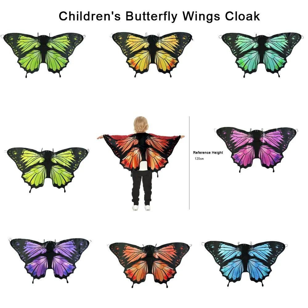 

Cartoon children butterfly wings halloween cosplay accessories capes children's day party carnival performance props