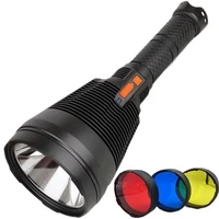 p70 flashlight red yellow and blue lens can be replaced outdoor long range strong light searchlight portable lamp