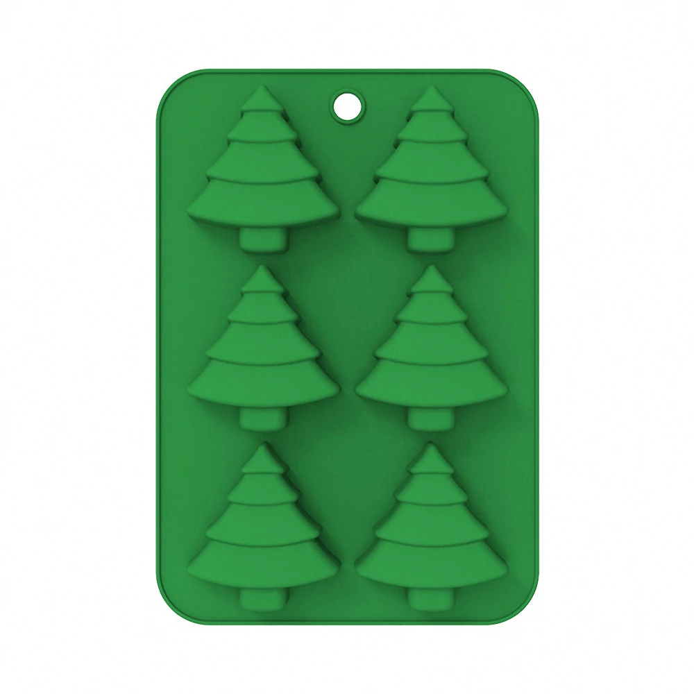 

Силиконовая 3D форма для выпечки в виде рождественской елки, 6 ячеек, форма для Рождественского торта, инструменты для украшения тортов, кухо...