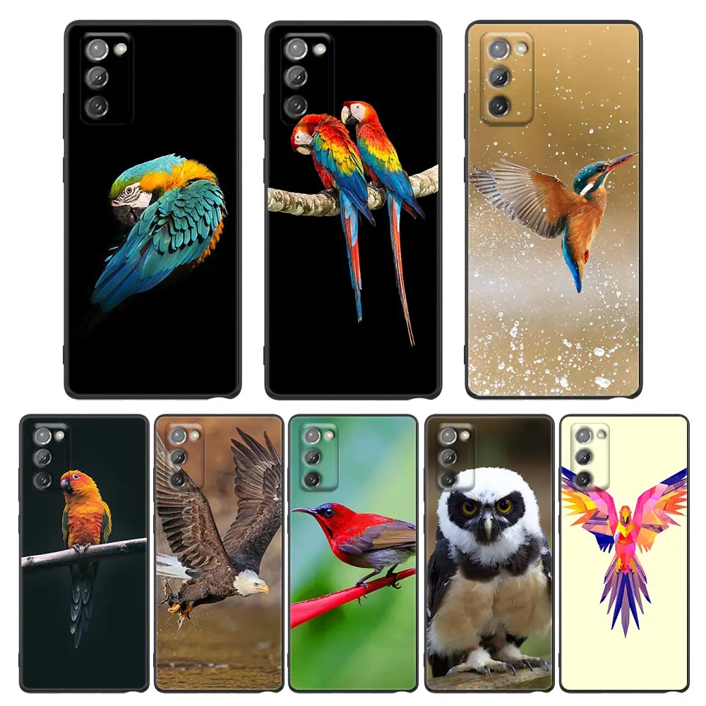 

Phone Case for Samsung Galaxy A10 A20 A30 A40 A50 A60 A70 A90 Note 8 9 10 20 Ultra 5G TPU Case Cover Lovely Birds Parrot