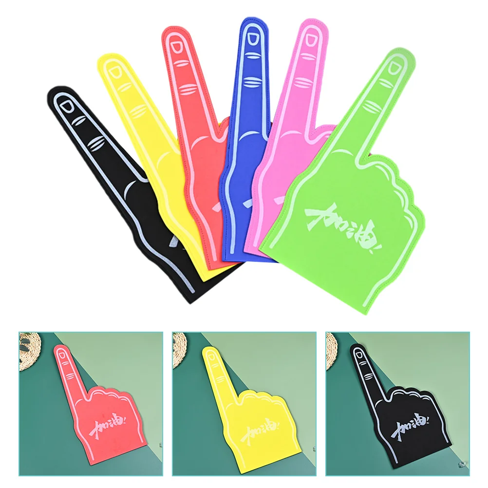 

6pcs Foam Fingers Sporting Events Foam Hand Gloves Palm Foam Finger Hand Gloves