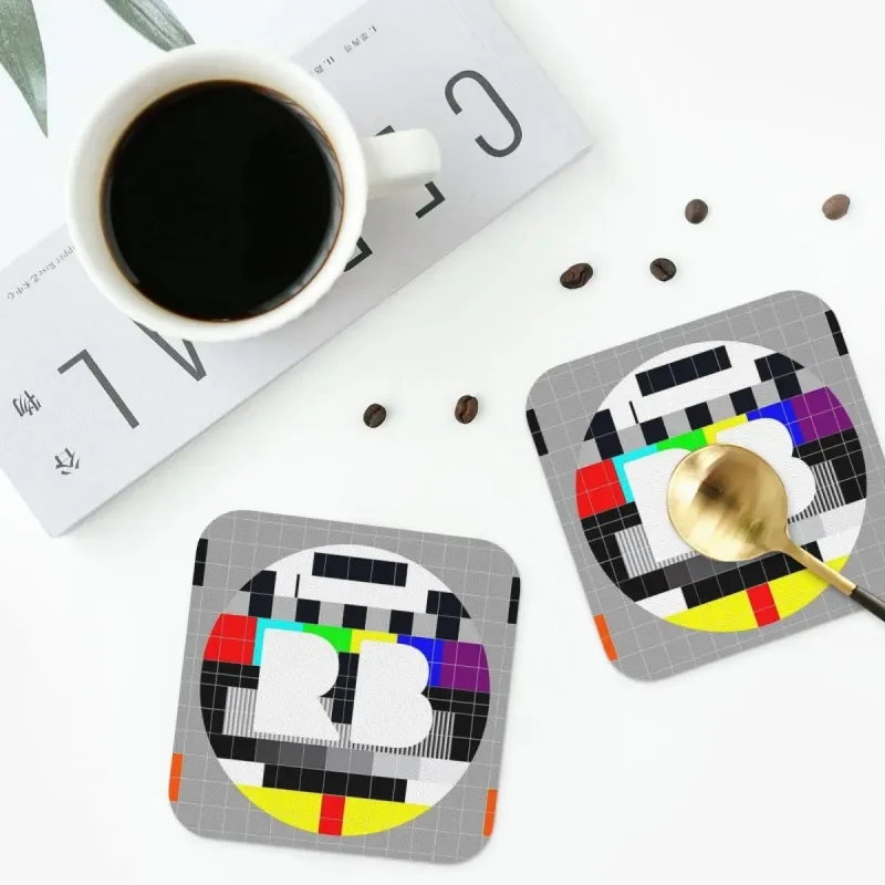 

Acrylic Block Coasters PVC Leather Placemats Non-slip Insulation Coffee Mats for Decor Home Kitchen Dining Pads Set of 4