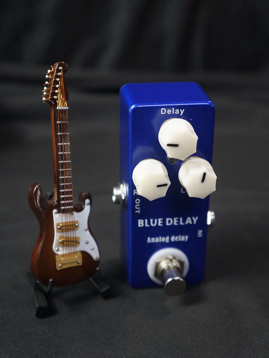 

Темно-синий мини одноблочный эффектор задержки электрическая гитара Акустическая гитара универсальная аналоговая задержка