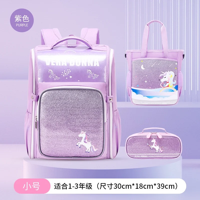 High-capacity Girls Unicorn Boys Astronaut Backpacks New Children Cute Cartoon Shoulder Bags Students Space Series Pen Bag Hot