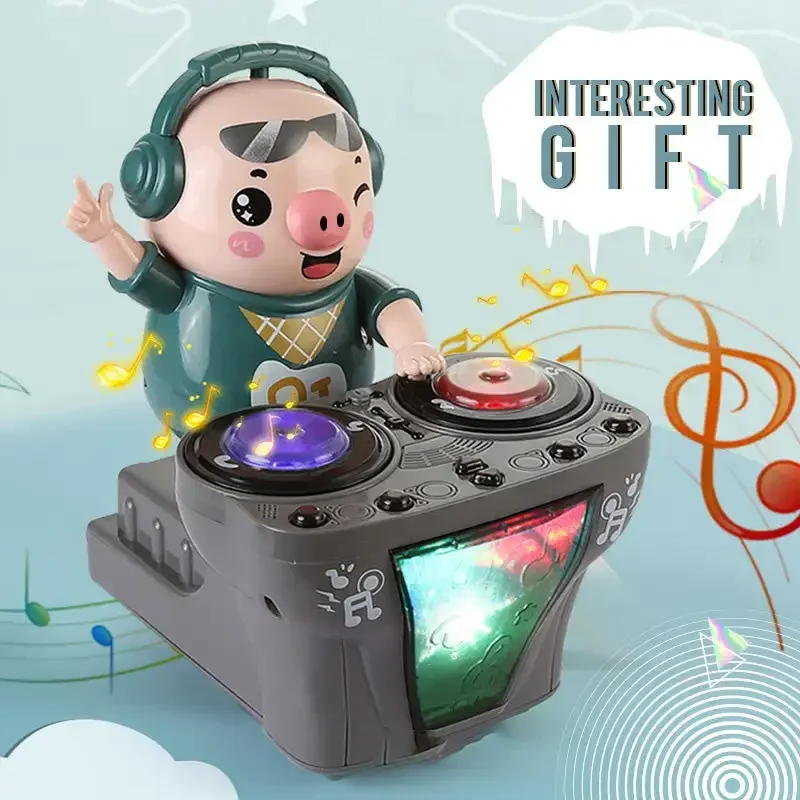 Dj Pig Robot Музыкальная Шкатулка С 30-мя Песнями Детские Светящиеся Игрушки