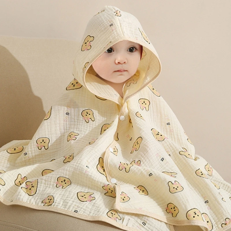 

Детская шаль с капюшоном из мультфильма, приятный для кожи банный халат с капюшоном, ветрозащитное банное одеяло, впитывающая накидка для малышей, подарок для душа A2UB